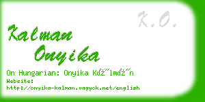 kalman onyika business card